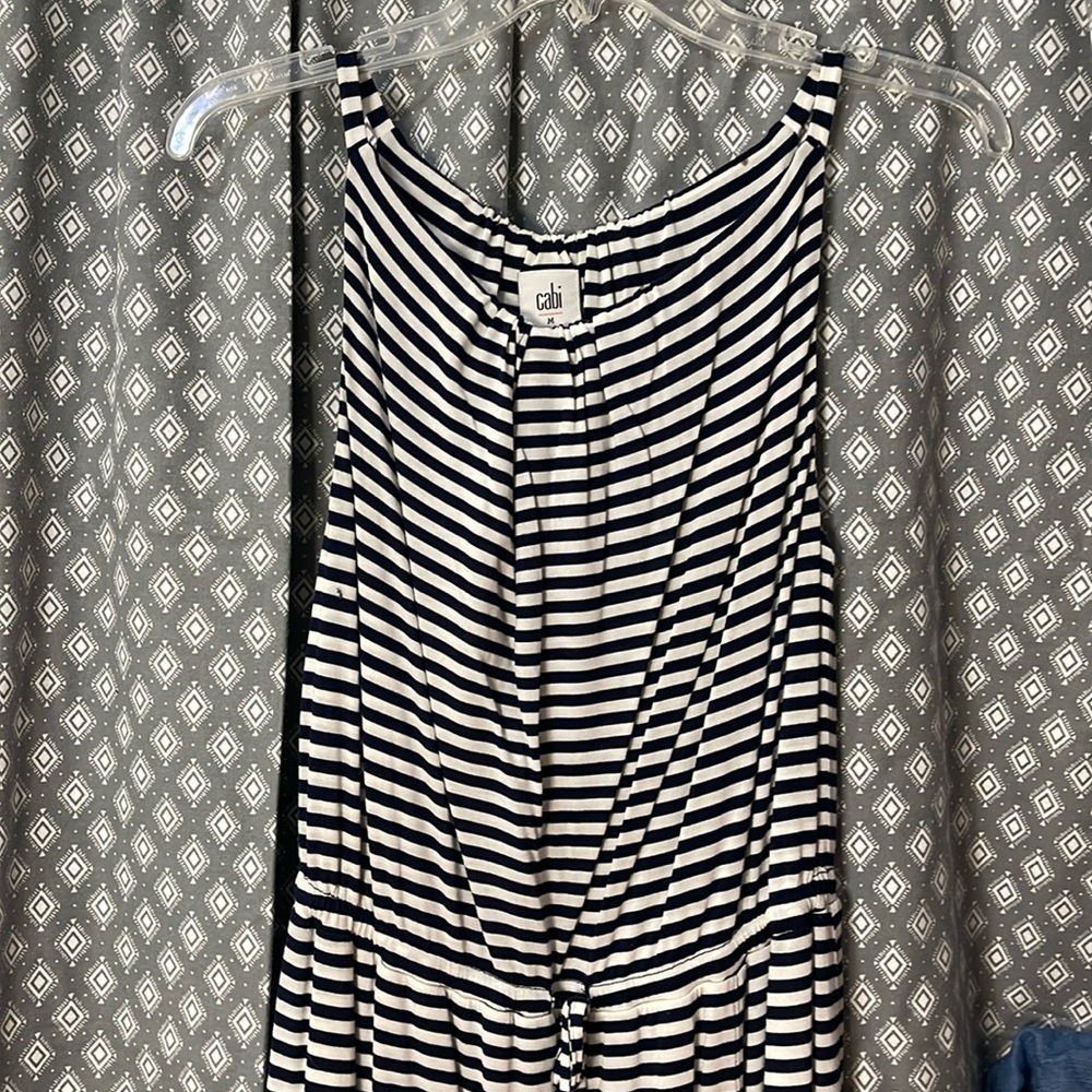 Navy and White Dress